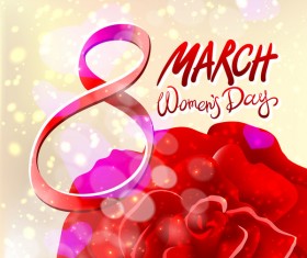 8 march women day with rose background vector 10