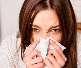 A cold woman Stock Photo 02