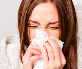 A cold woman Stock Photo 03