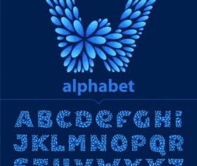 Abstract alphabet creative design vector