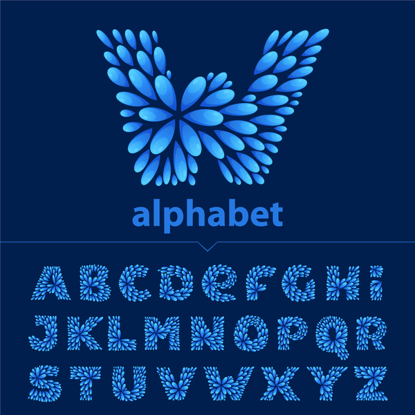 Abstract alphabet creative design vector
