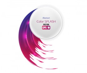 Abstract color splash with white circles background vector 01