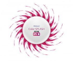 Abstract color splash with white circles background vector 02
