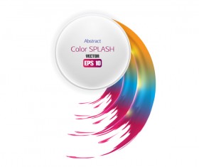 Abstract color splash with white circles background vector 03