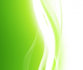 Abstract green waves data stream vector background