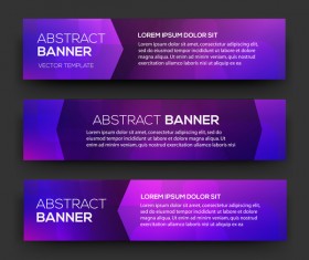 Abstract purple banner template vector