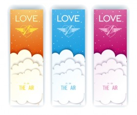Airy love flayer vertical banner vector