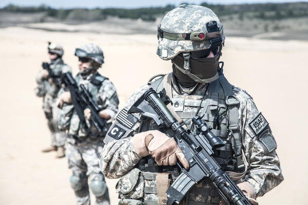 Armed soldiers Stock Photo 02