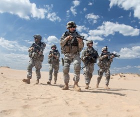 Armed soldiers Stock Photo 05