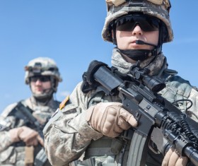 Armed soldiers Stock Photo 08