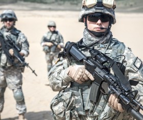 Armed soldiers Stock Photo 09
