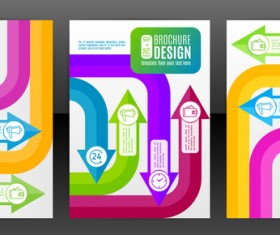Arrow concept flyer and brochure cover vector 03