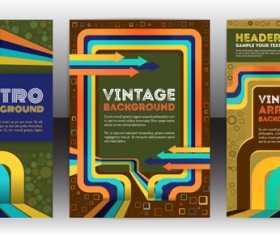 Arrow concept flyer and brochure cover vector 05