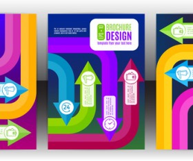 Arrow concept flyer and brochure cover vector 07