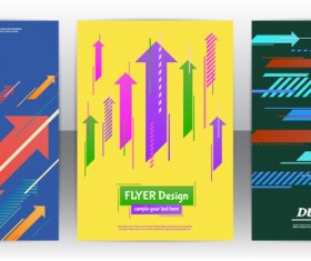 Arrow concept flyer and brochure cover vector 08