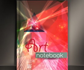Art notebook cover template vector 02
