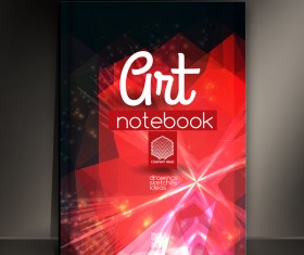 Art notebook cover template vector 08