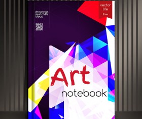 Art notebook cover template vector 11