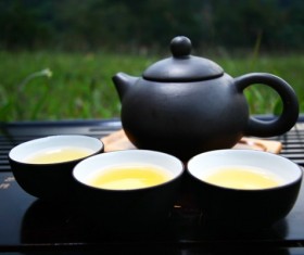 Asian tea sets Stock Photo 02