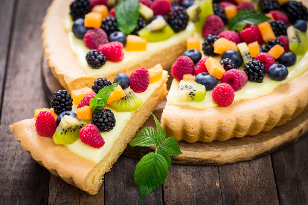 Assorted fruit cake Stock Photo