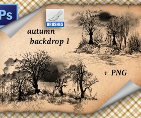 Autumn Backdrop Photoshop Brushes 01