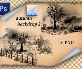 Autumn Backdrop Photoshop Brushes 02