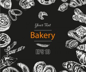 Bakery poster retro styles vector 02