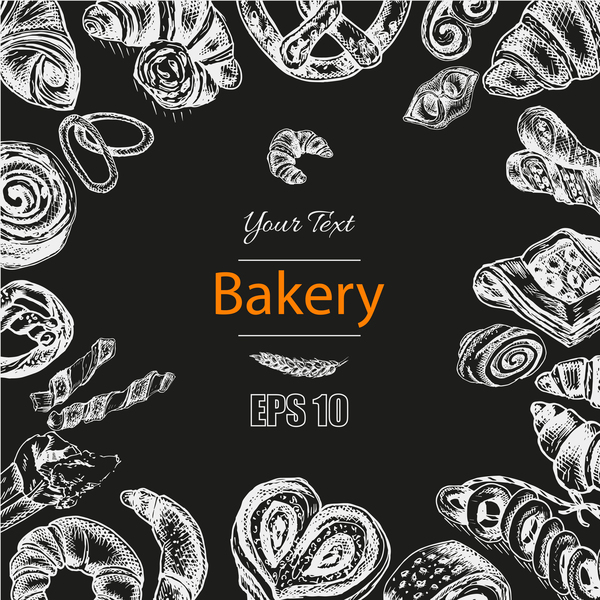 Bakery poster retro styles vector 02