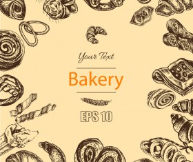 Bakery poster retro styles vector 04