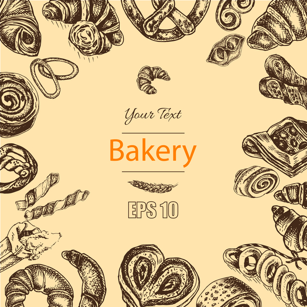Bakery poster retro styles vector 04