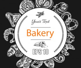 Bakery poster retro styles vector 06