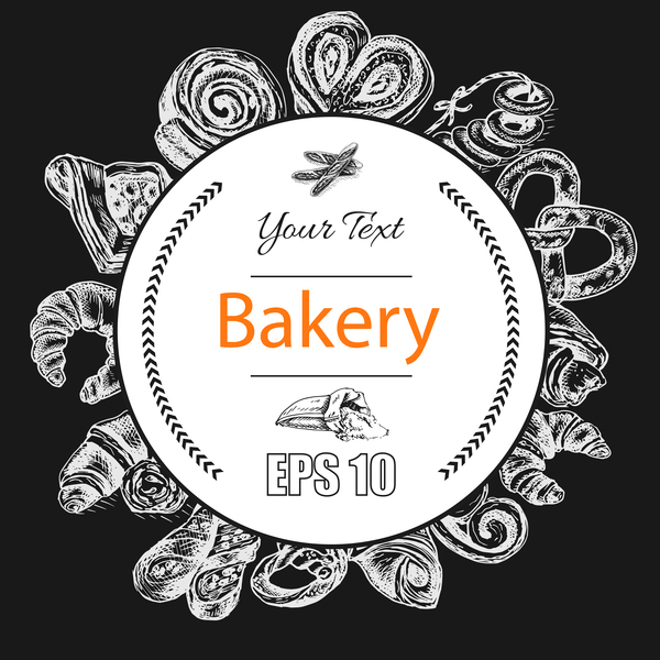 Bakery poster retro styles vector 06