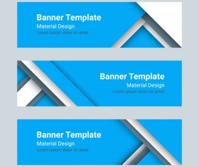 Banner template blue styles vector