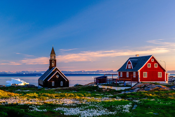 Beautiful Summer Greenland Stock Photo