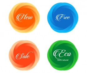Beautiful colorful round shapes vector