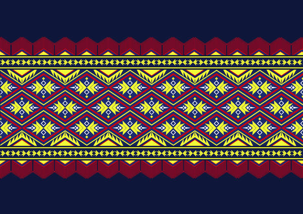 Beautiful ethnic ornament pattern vector 03