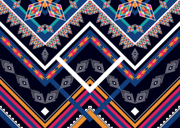 Beautiful ethnic ornament pattern vector 08