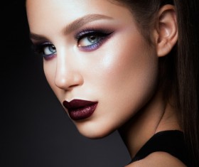 Beautiful girl with bright makeup and beautiful hairstyle 03