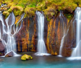 Beautiful waterfall Stock Photo 04