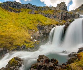 Beautiful waterfall Stock Photo 05