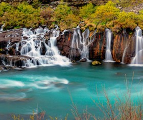 Beautiful waterfall Stock Photo 06