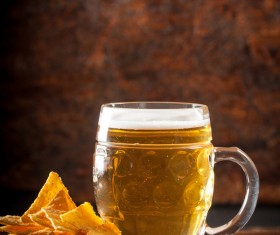 Beer and potato chips Stock Photo 02