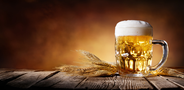 Beer and wheat Stock Photo