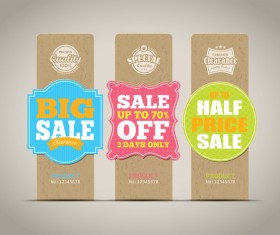 Big sale vertical banner vector 04