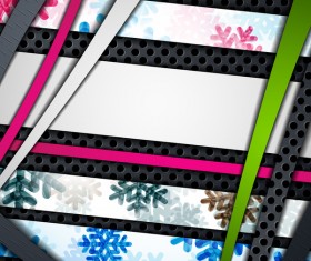 Black metal background with snowflake vector