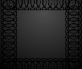 Black round frame vectors