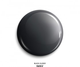 Blakc glossy badge vector