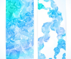 Blue abstract vertical banner template vector