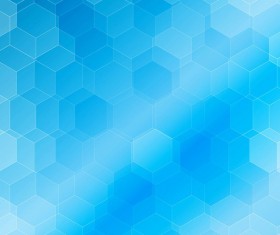 Blue blurs background with hexagon vector 01
