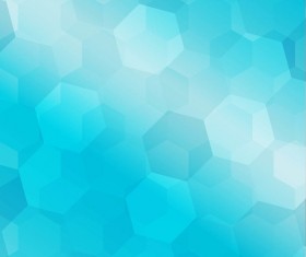 Blue blurs background with hexagon vector 02
